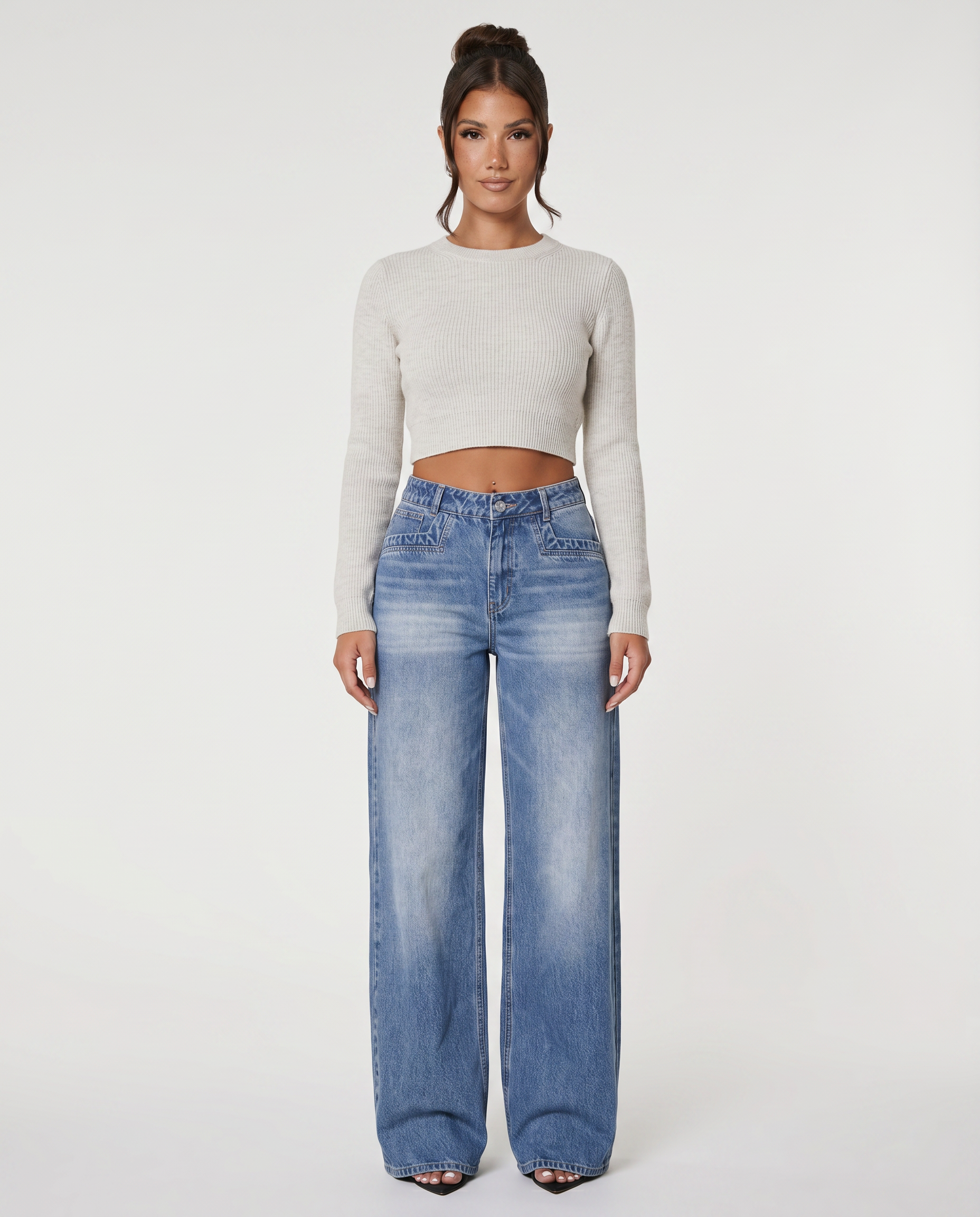 Gail | Wide-Leg Jeans with Front Pockets
