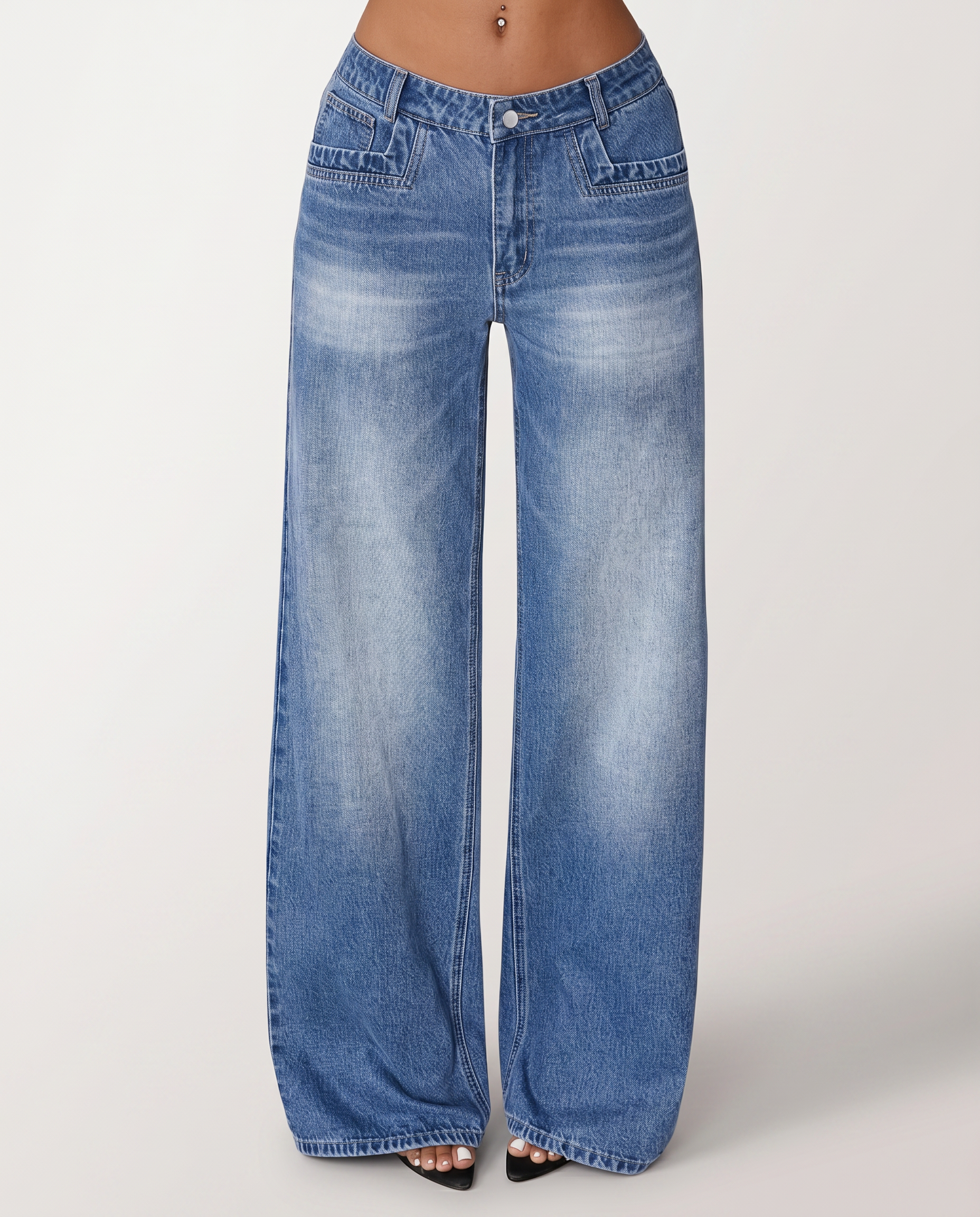 Gail | Wide-Leg Jeans with Front Pockets