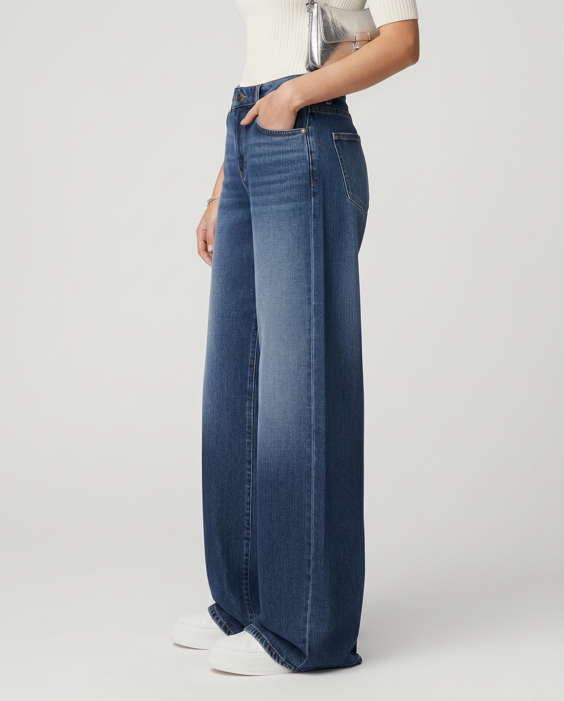 Jewell | Wide-Leg Jeans with Front Pockets