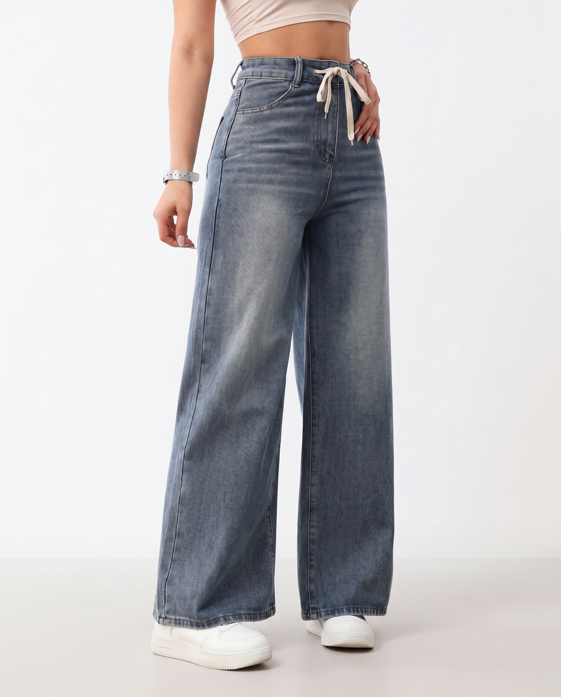 Lessie | Wide-Leg Jeans with Drawstring Waist
