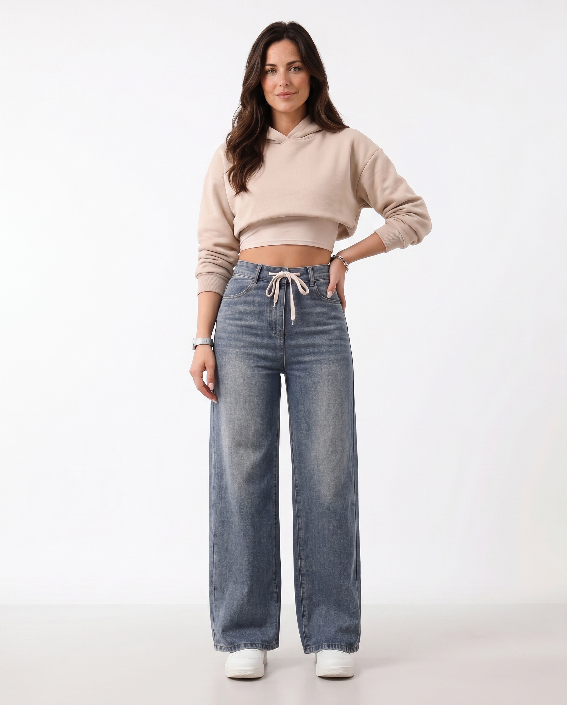 Lessie | Wide-Leg Jeans with Drawstring Waist