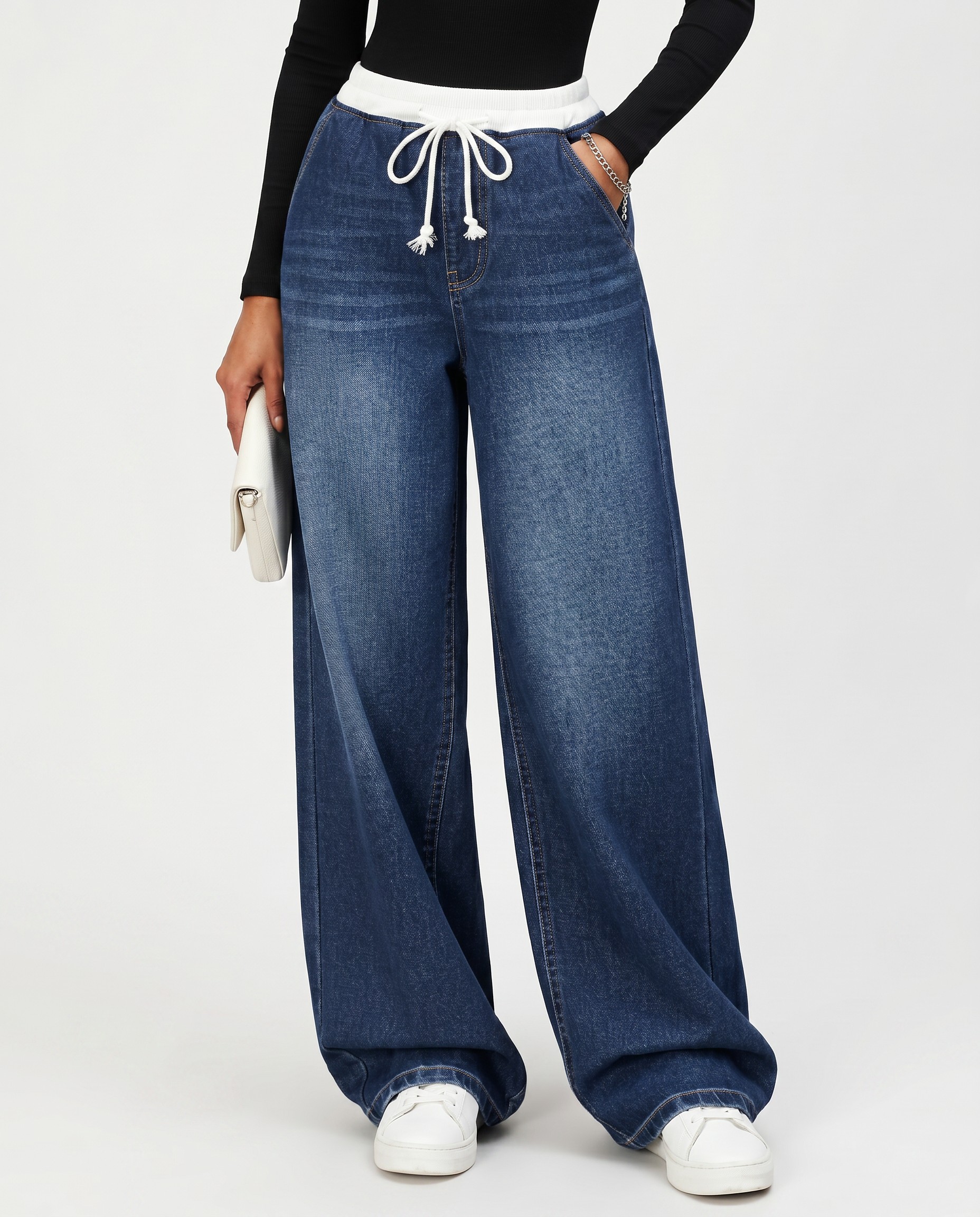 Rhea | Wide-Leg Jeans with Drawstring Waist