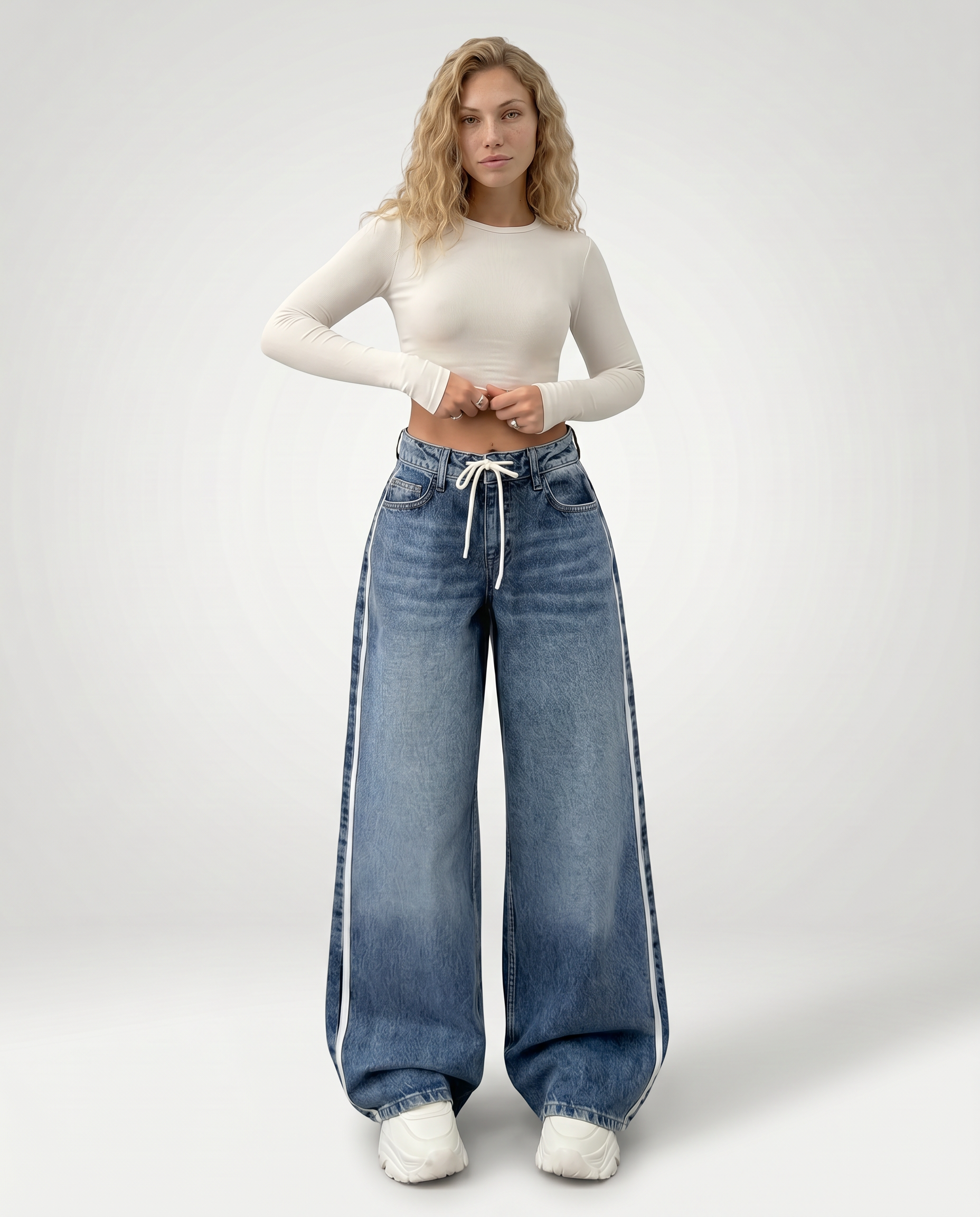 Celia | Wide-Leg Jeans with Side Stripe