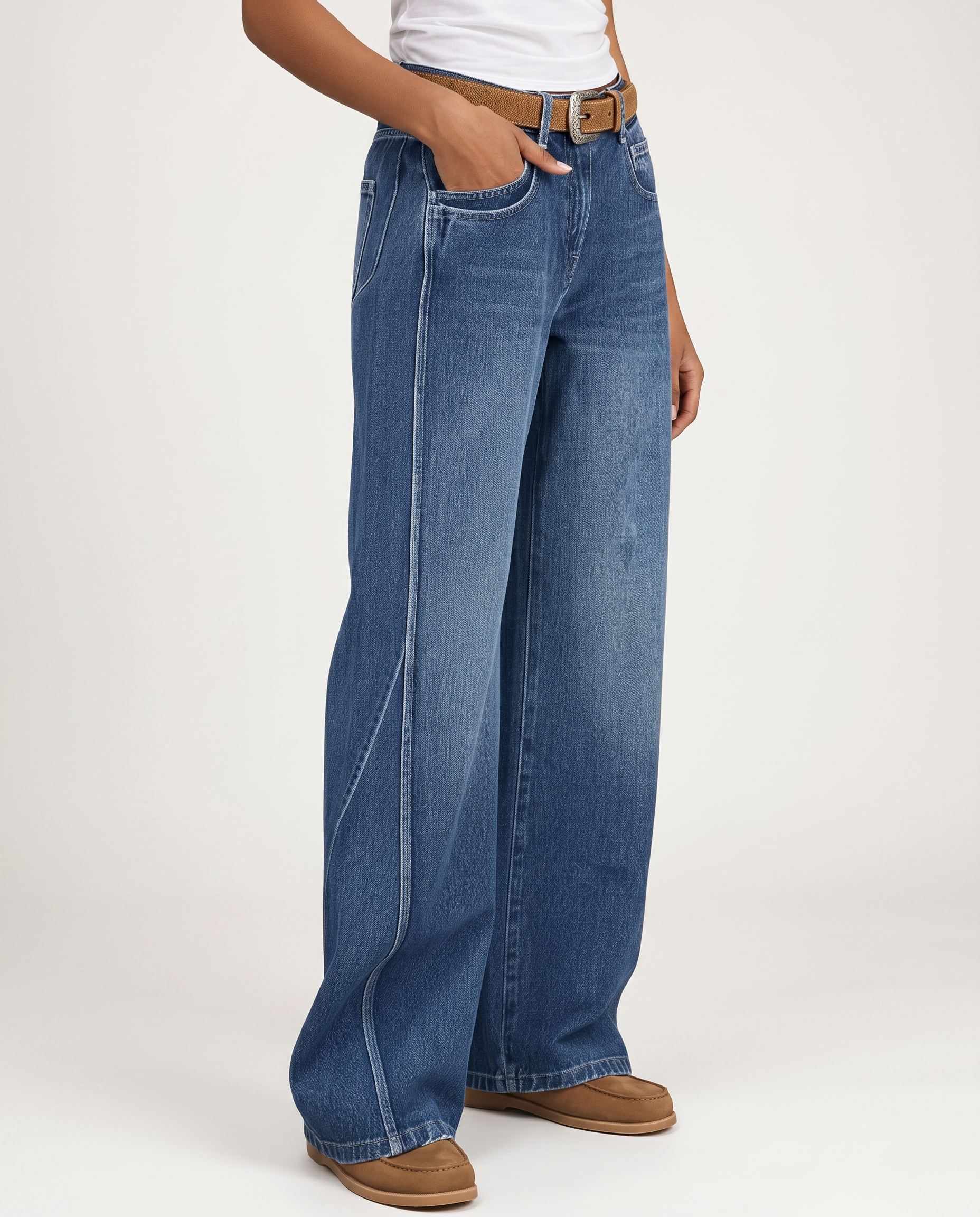 Janna | Wide-Leg Jeans with Front Fastening