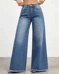 Kari | Wide-Leg Jeans with Frayed Hem