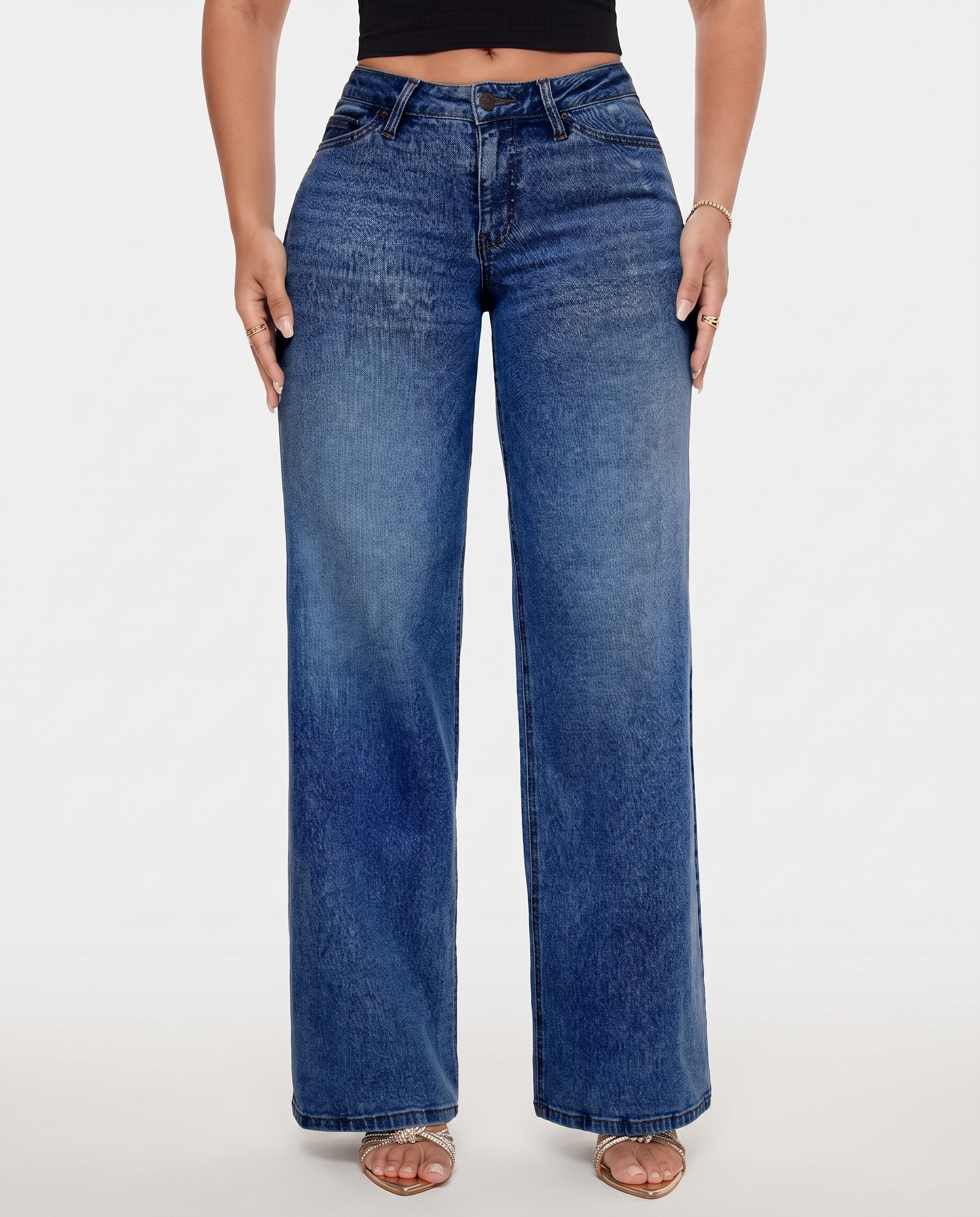 Alberta | Wide-Leg Jeans with Mid Waist