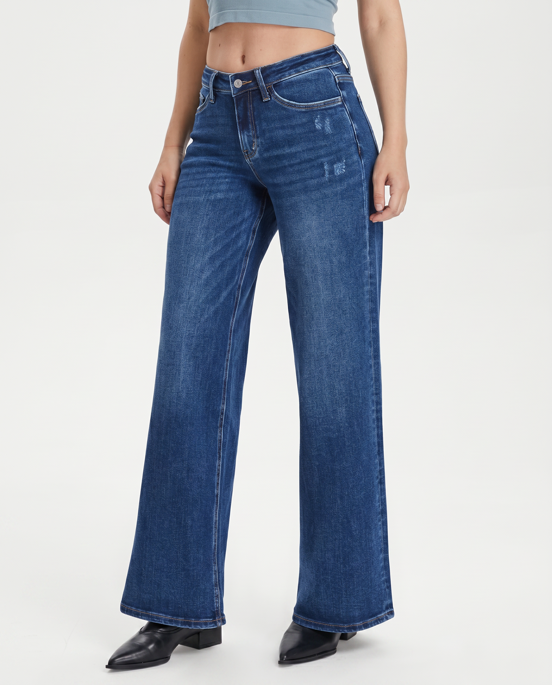 Alberta | Wide-Leg Jeans with Mid Waist