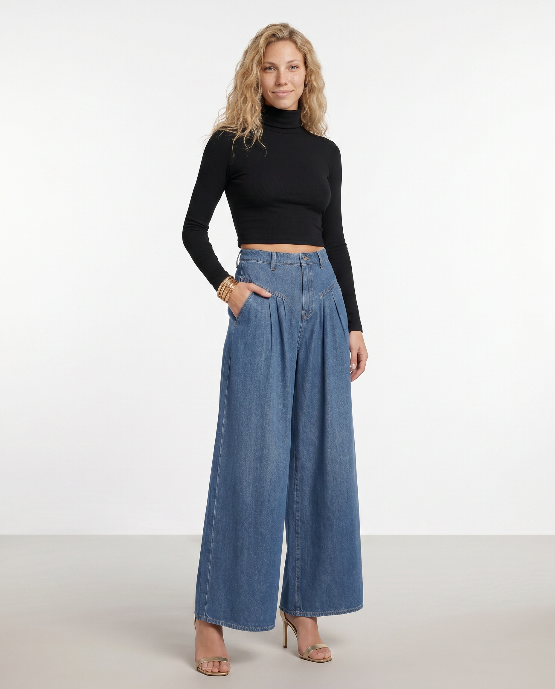Laurie | Wide-Leg Jeans with Washed Finish