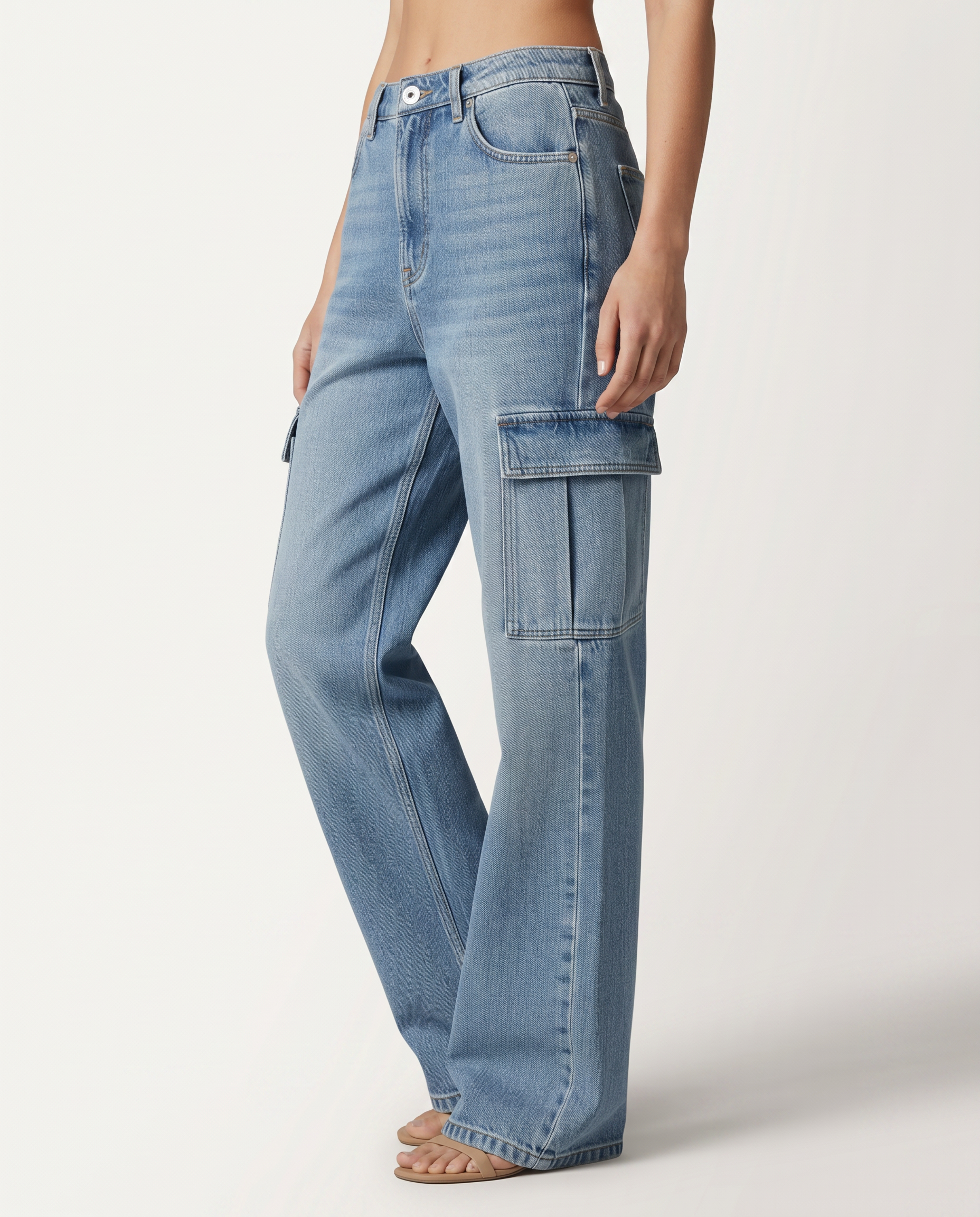 Lisa | Cargo Jeans with Flap Pockets