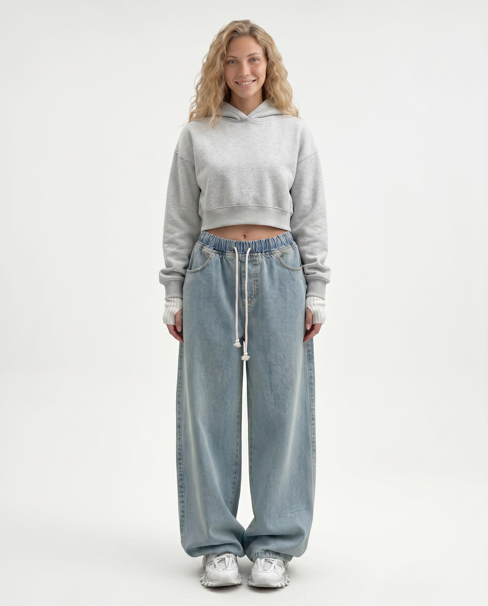Margre | High-Waist Jeans with Drawstring Waist