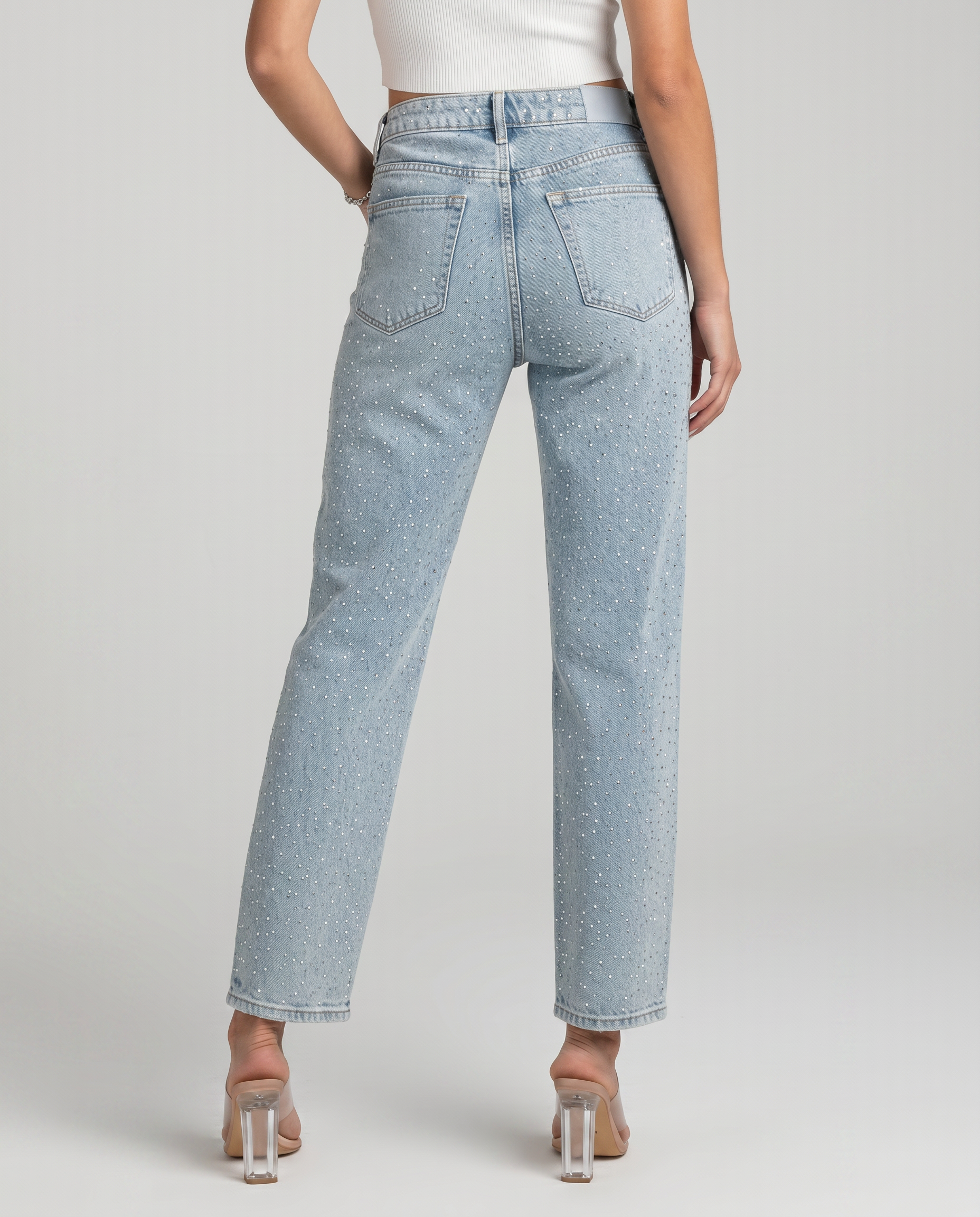 Felicia | High-Waist Jeans with Shimmer Finish