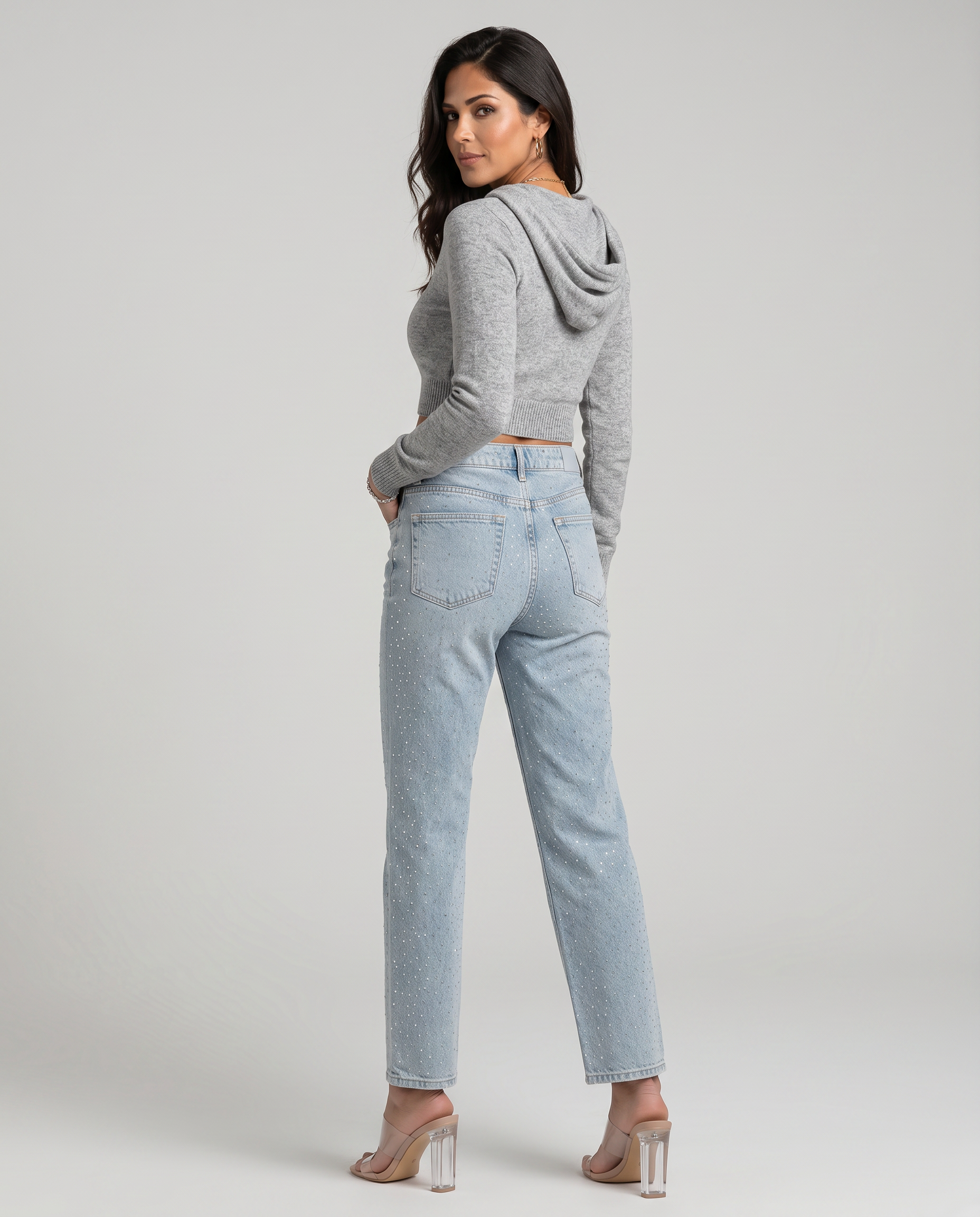 Felicia | High-Waist Jeans with Shimmer Finish