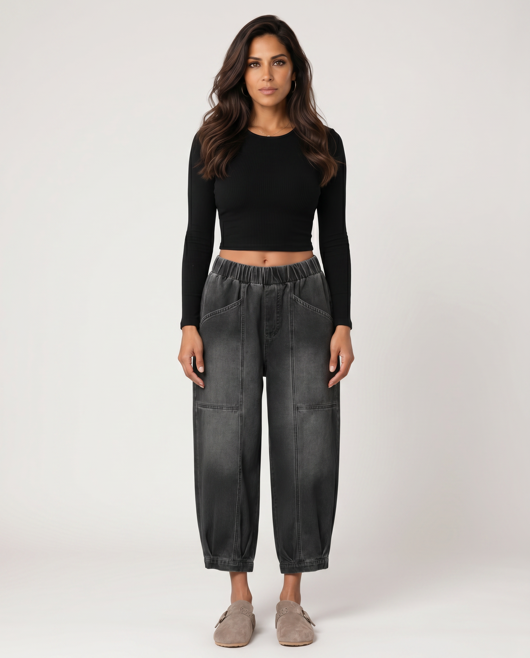 Patsy | Tapered Jeans with Elastic Waist