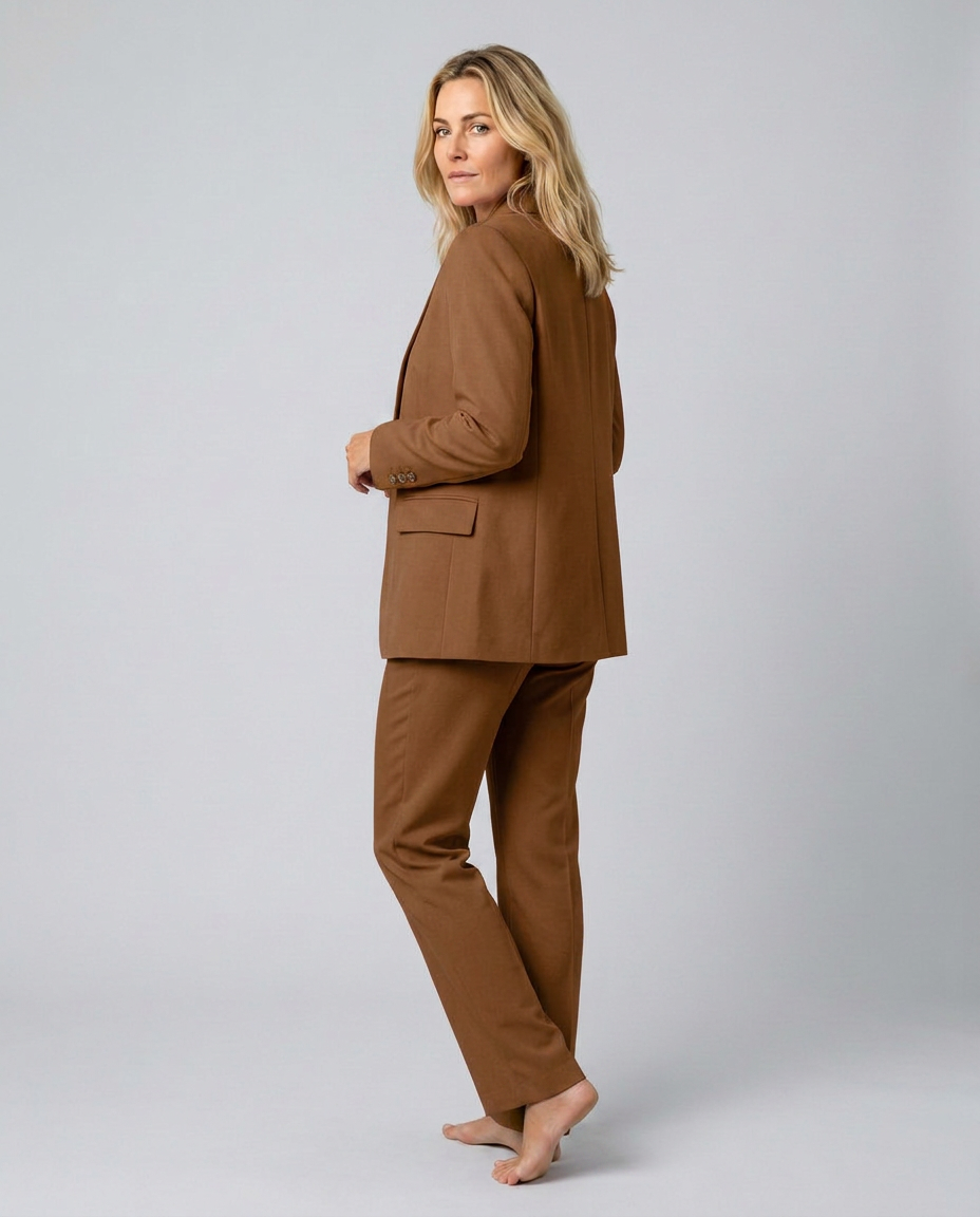 Elise | Blazer Set with Straight-Leg Trousers