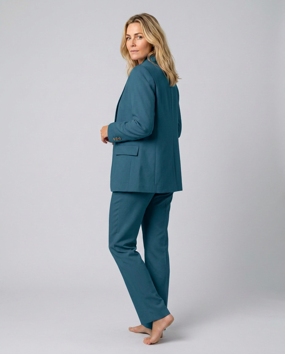 Elise | Blazer Set with Straight-Leg Trousers