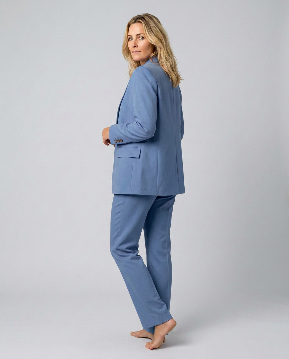 Elise | Blazer Set with Straight-Leg Trousers