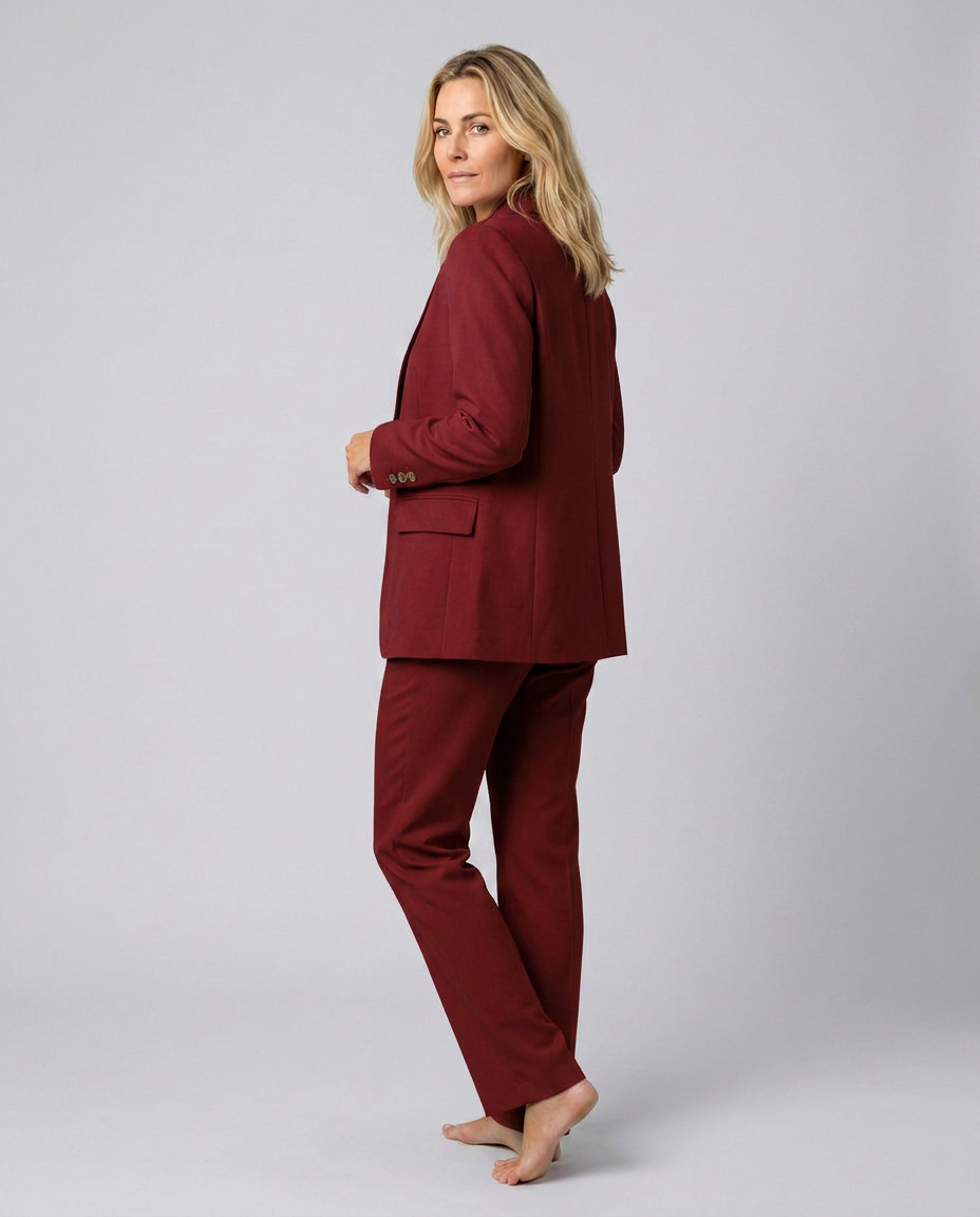 Elise | Blazer Set with Straight-Leg Trousers
