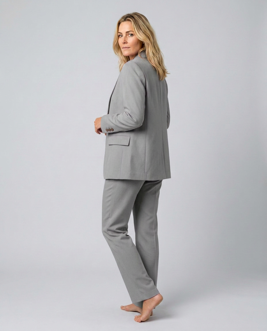 Elise | Blazer Set with Straight-Leg Trousers