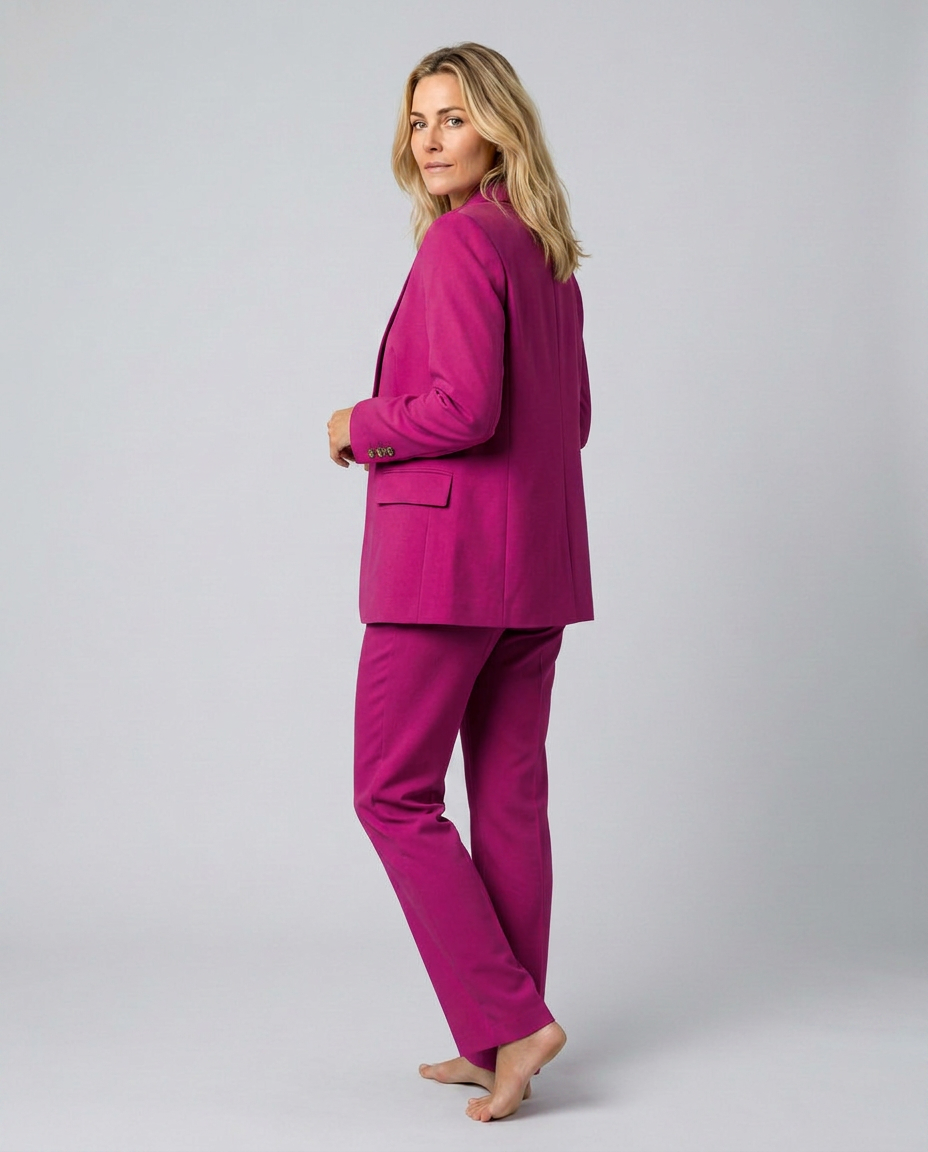 Elise | Blazer Set with Straight-Leg Trousers