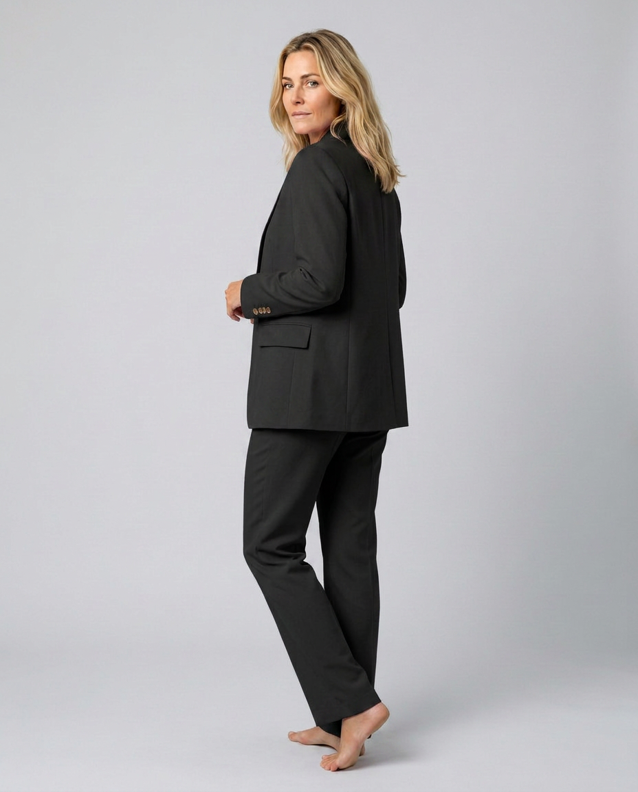Elise | Blazer Set with Straight-Leg Trousers