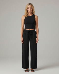 Luna | Two-Piece Set with Wide-Leg Trousers