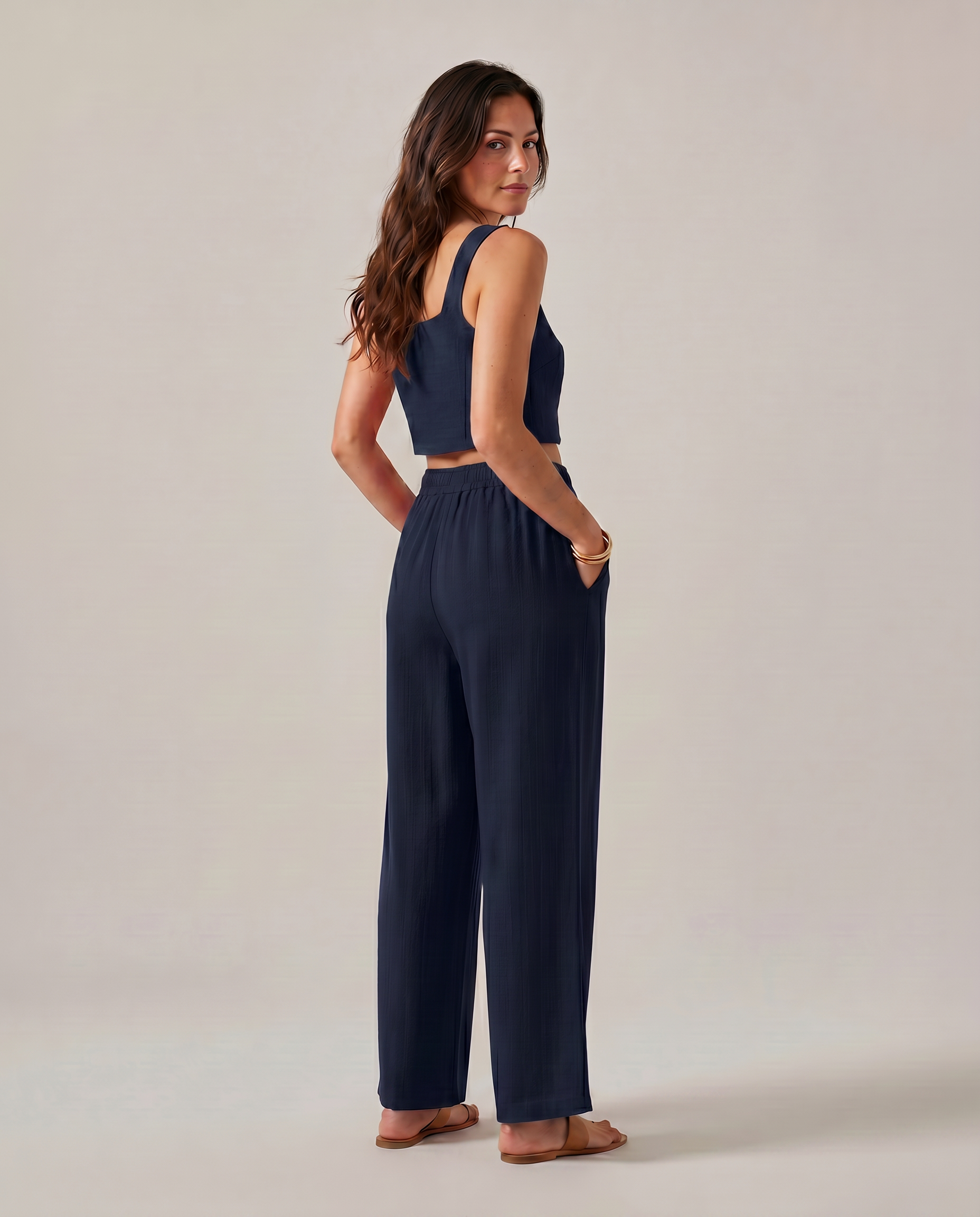 Marilyn | Two-Piece Set with Wide-Leg Trousers