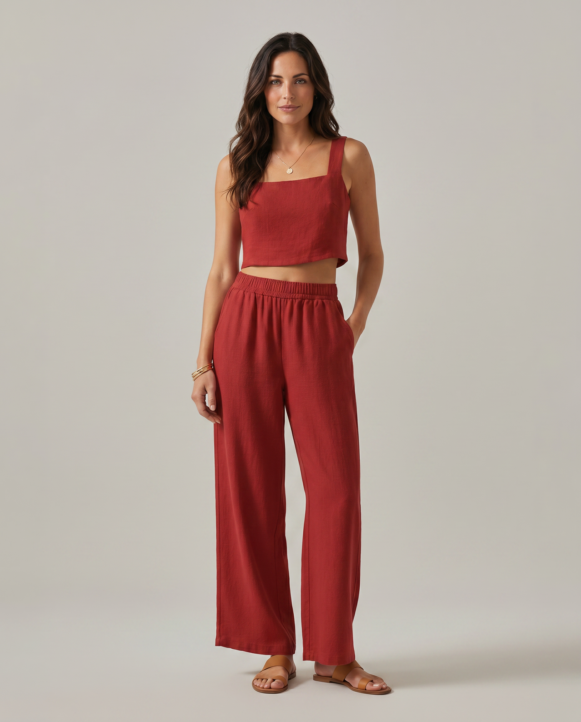 Marilyn | Two-Piece Set with Wide-Leg Trousers