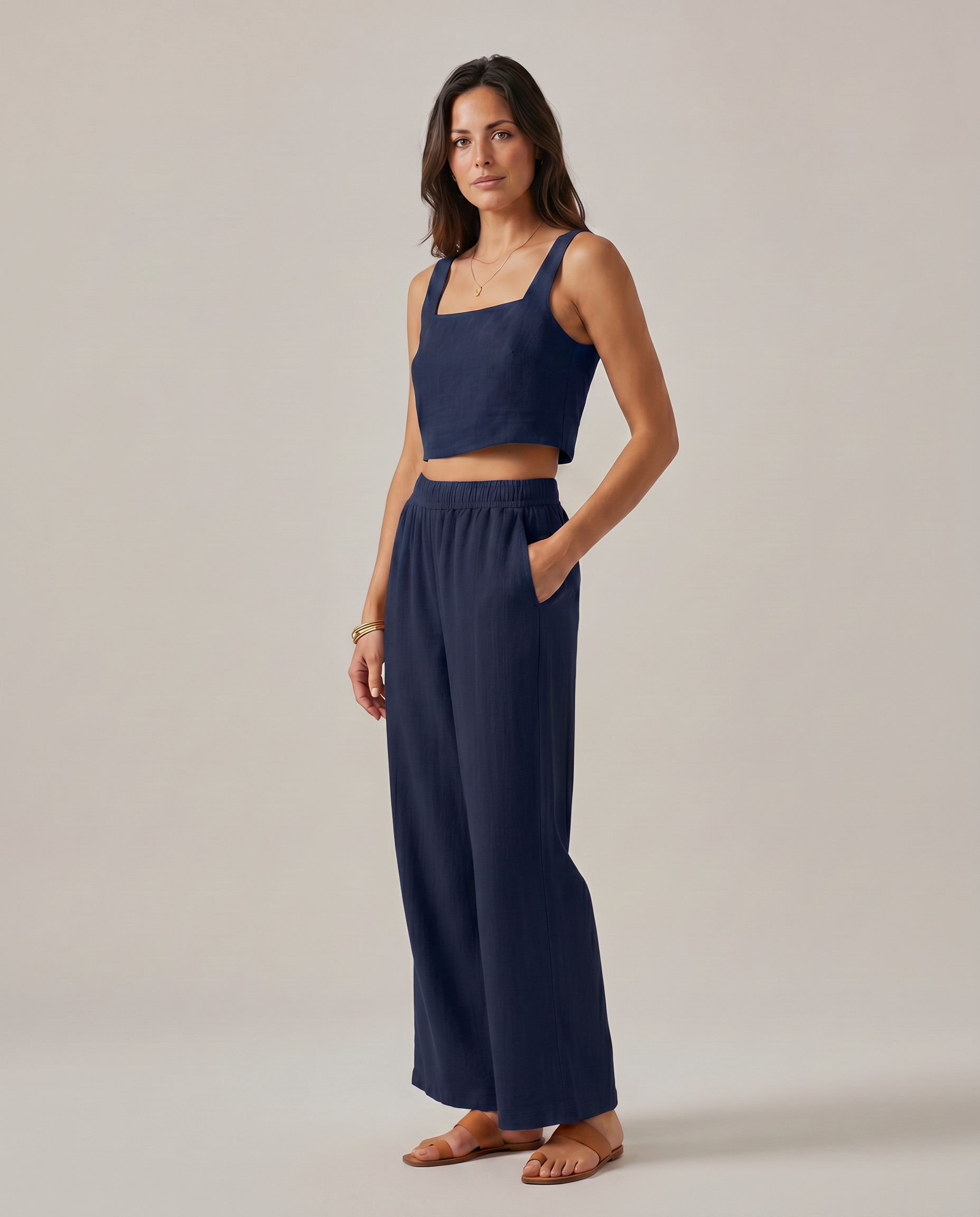 Marilyn | Two-Piece Set with Wide-Leg Trousers