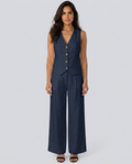 Shirley | Two-Piece Set with Waistcoat and Wide Trousers