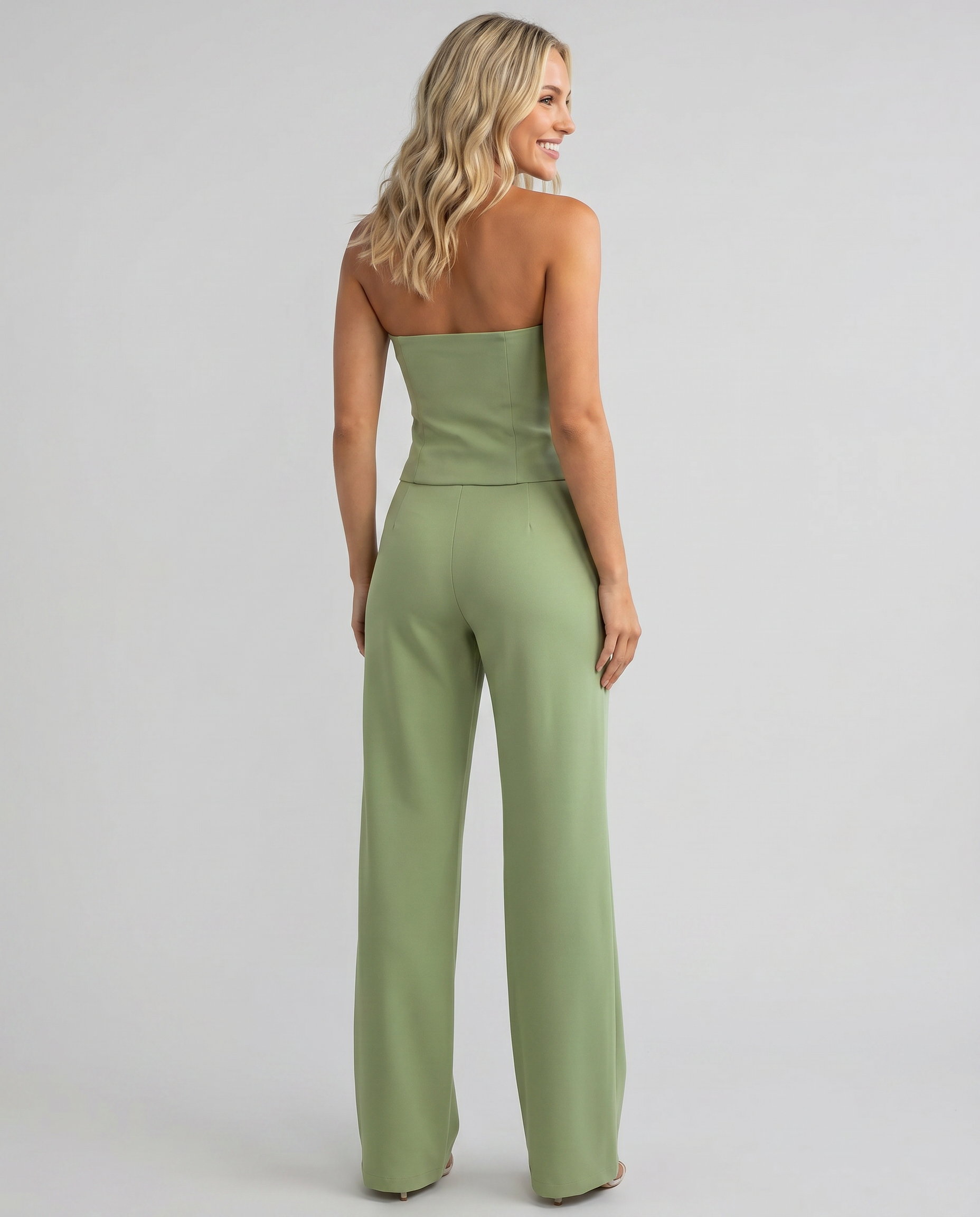 Wendy | Bustier Set with Wide-Leg Trousers