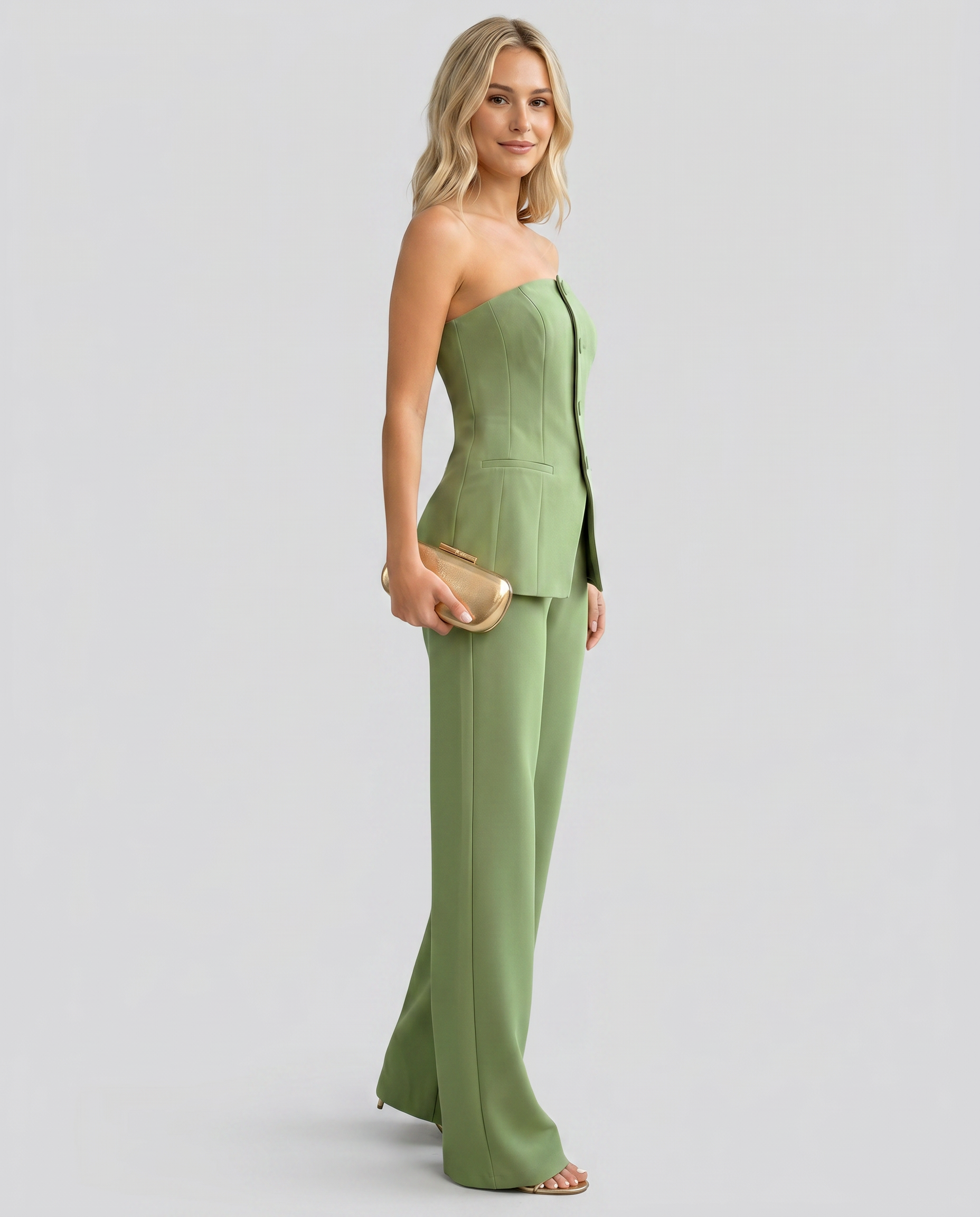Wendy | Bustier Set with Wide-Leg Trousers