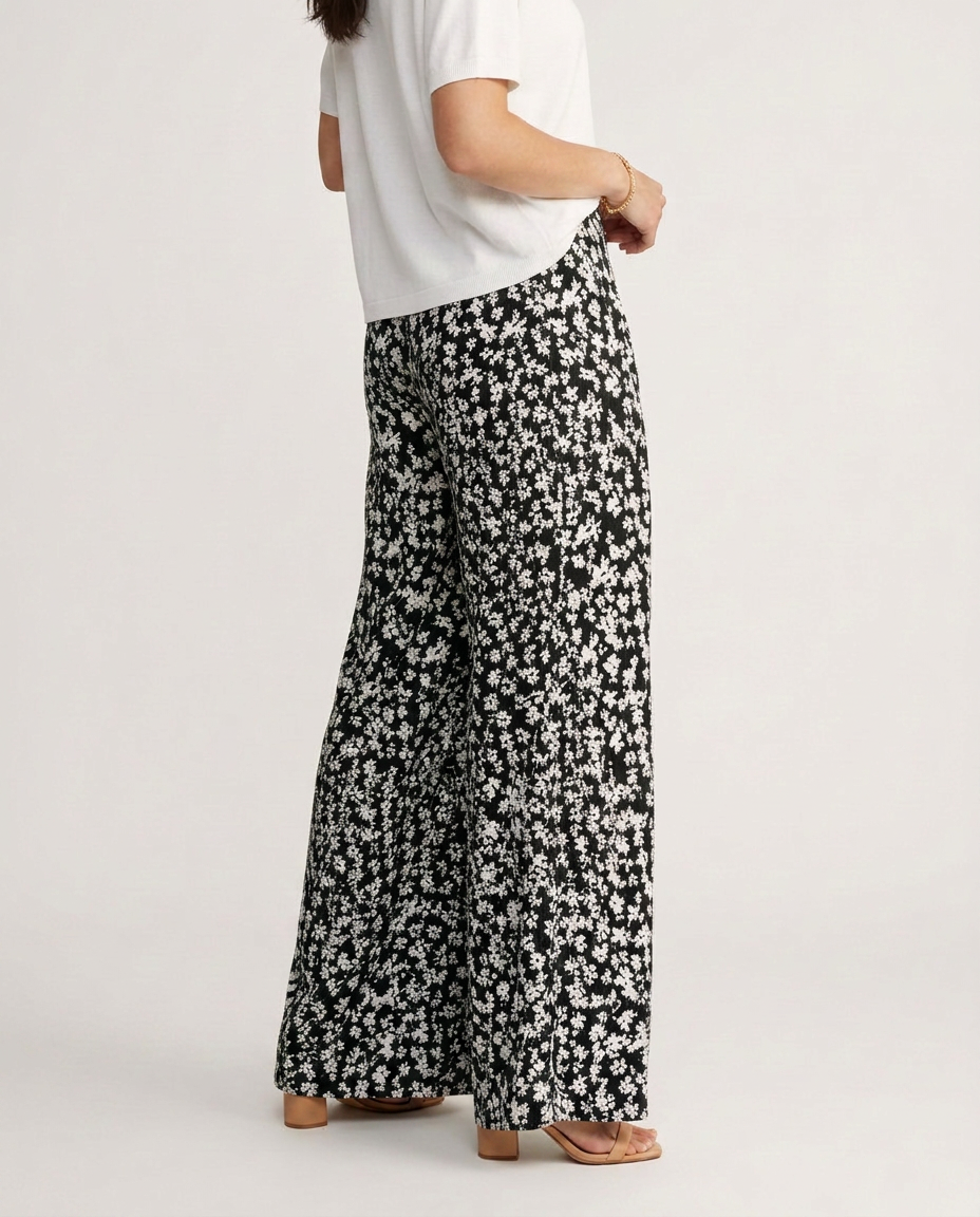 Vonda | Palazzo Trousers with Floral Print