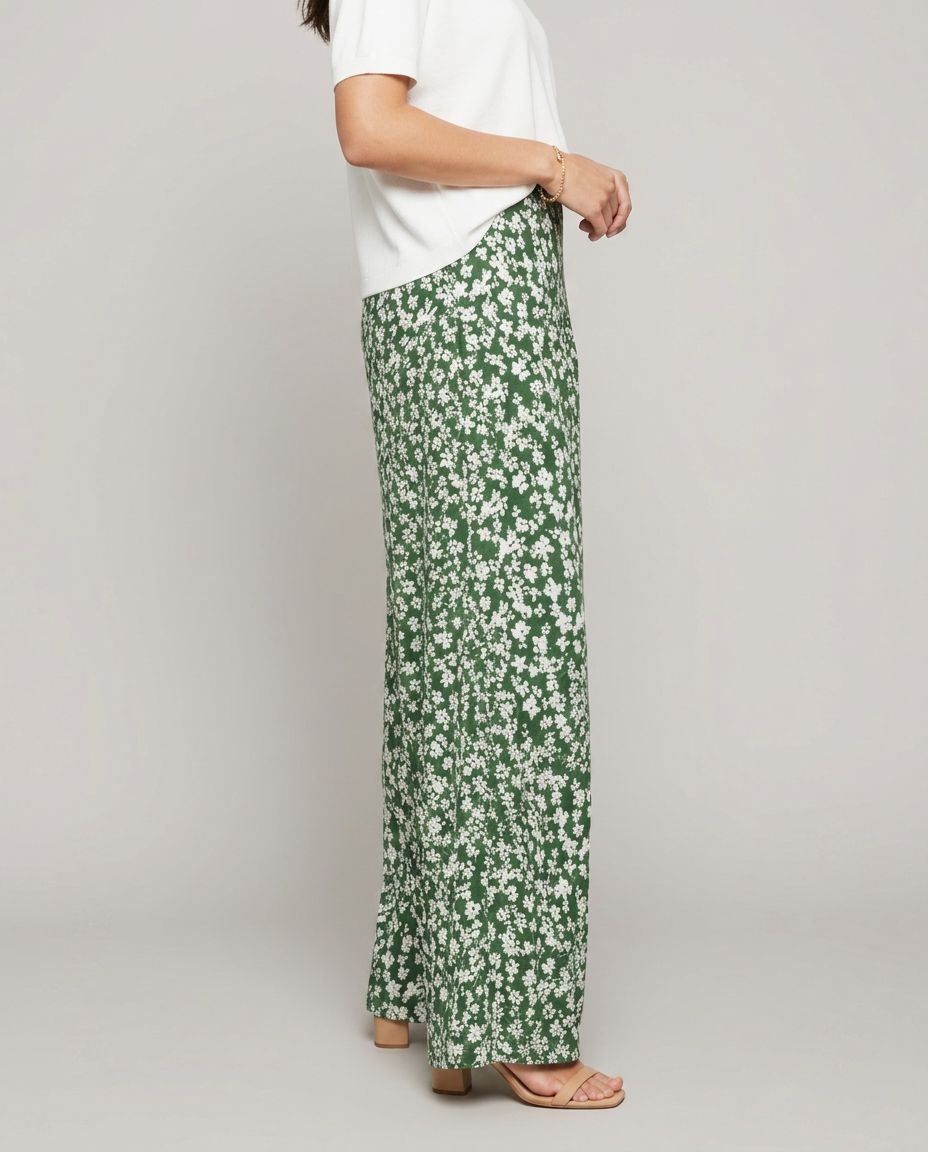 Vonda | Palazzo Trousers with Floral Print