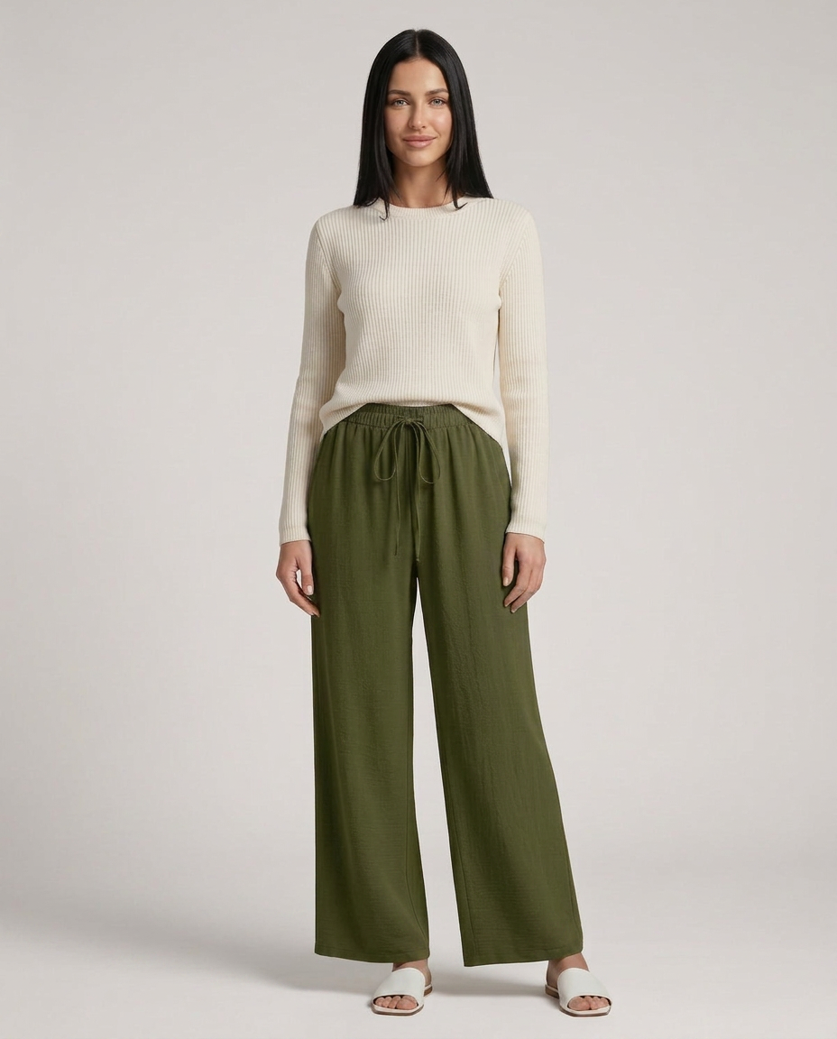 Candice | Wide-Leg Trousers with Drawstring Waist