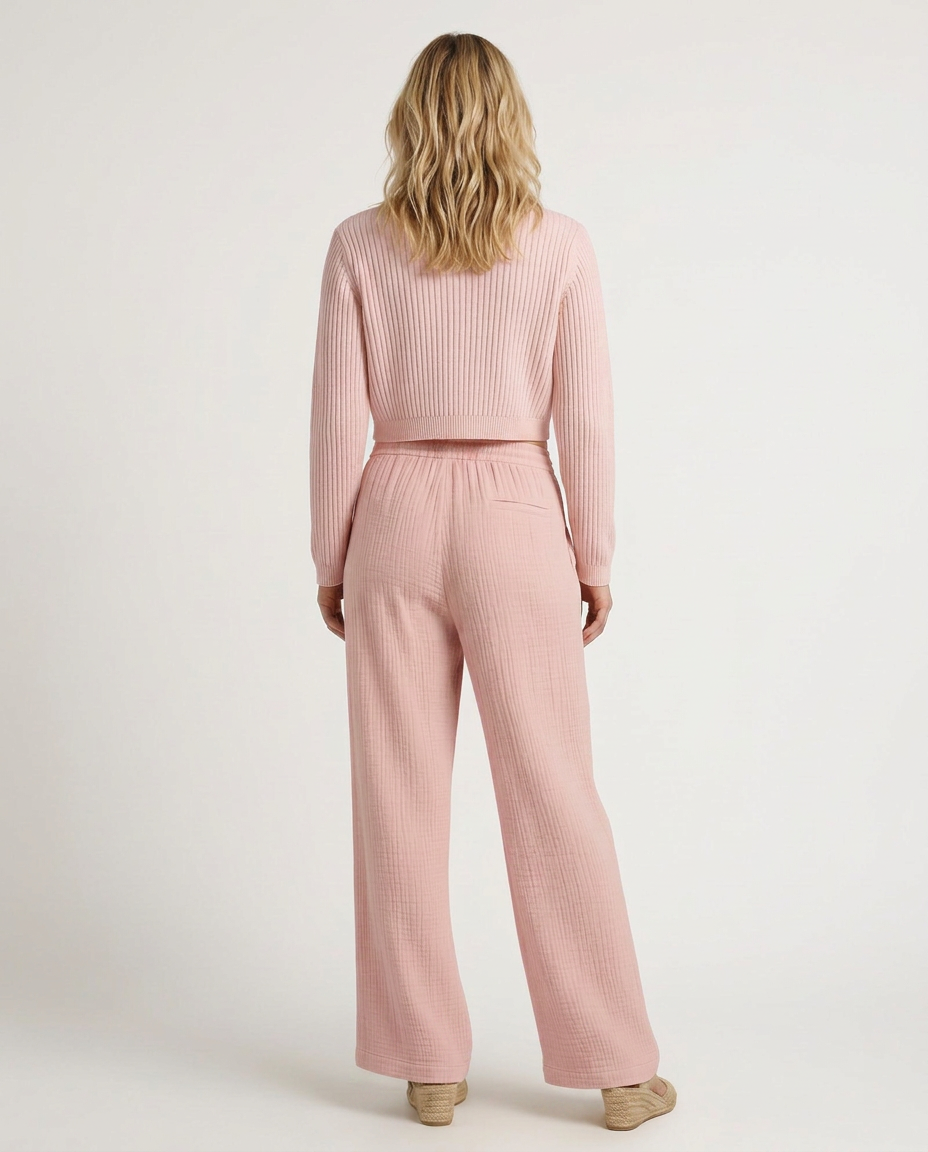 Tiffany | Wide-Leg Trousers with Elastic Waist