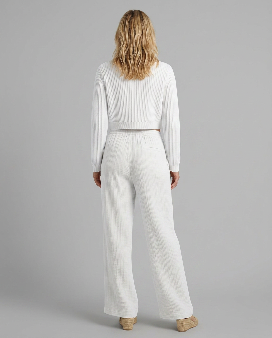 Tiffany | Wide-Leg Trousers with Elastic Waist