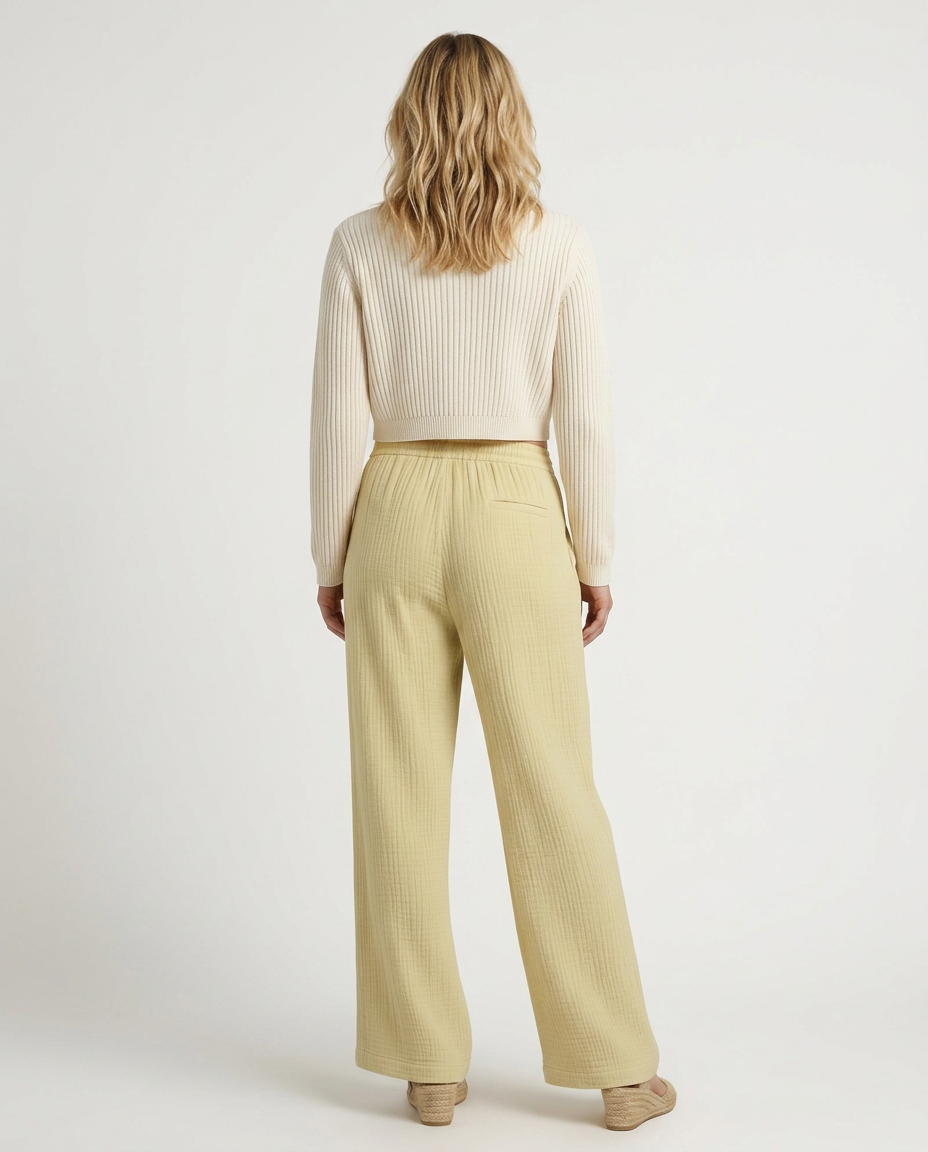 Tiffany | Wide-Leg Trousers with Elastic Waist