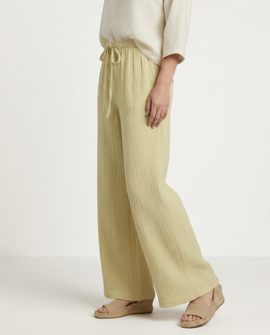 Tiffany | Wide-Leg Trousers with Elastic Waist