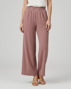 Tami | Wide Leg Trousers with Elastic Waistband