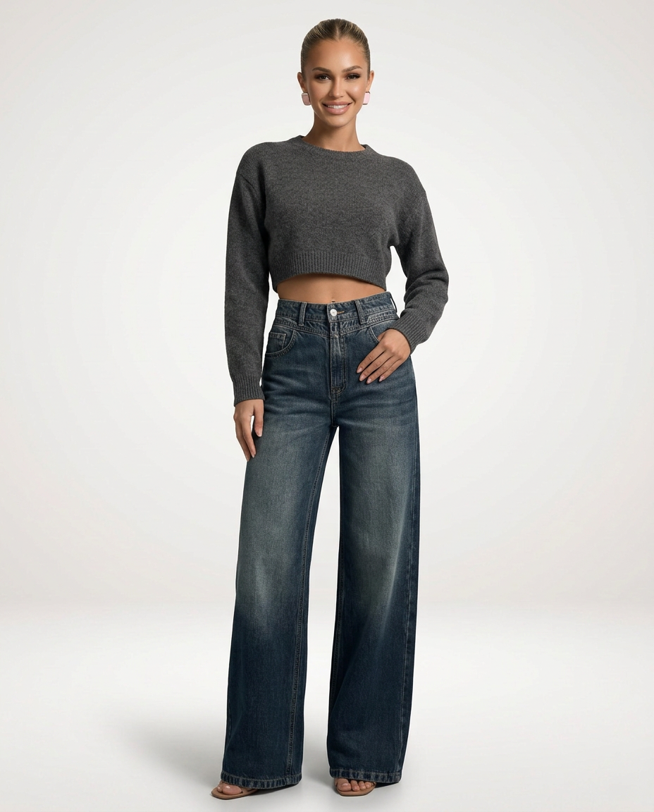 Adrian | Mid-Waist Wide-Leg Trousers
