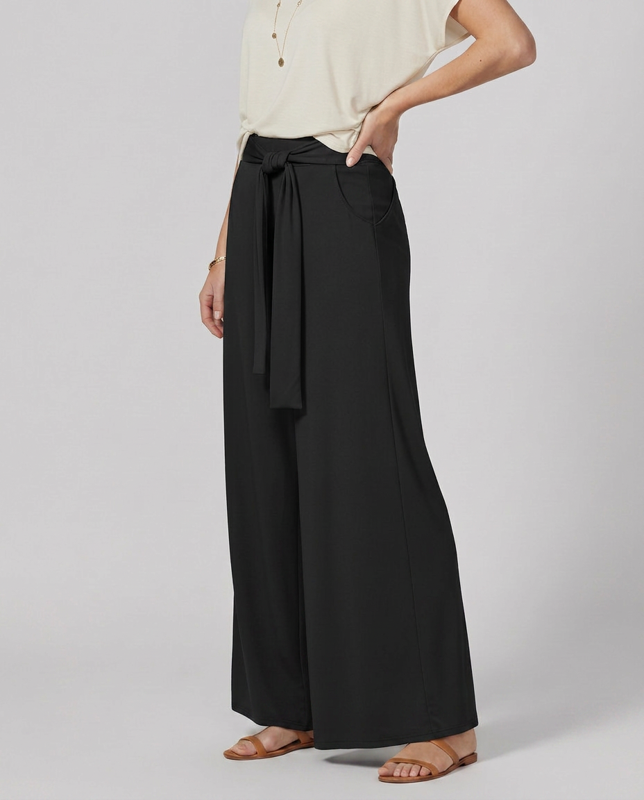 Polly | Tie-Waist Wide-Leg Trousers