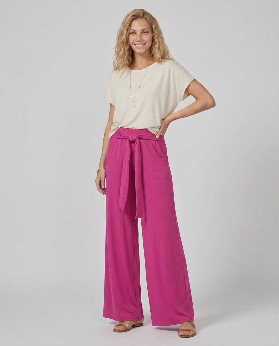 Polly | Tie-Waist Wide-Leg Trousers