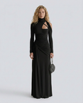 Queen | Ruched Maxi Dress with Cut-Out Detail