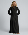 Shawn | Patchwork Maxi Dress with Stand Collar