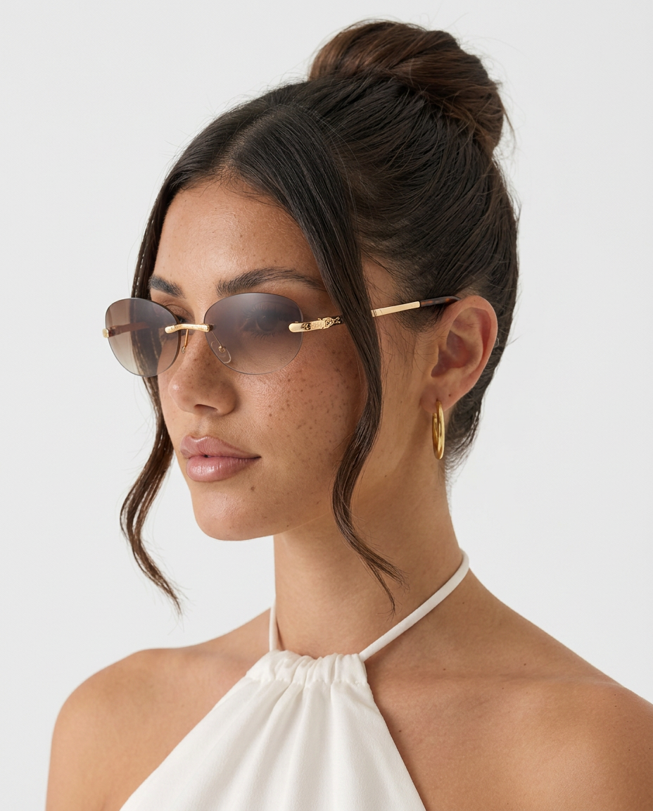 Malinda | Rimless Sunglasses with Gradient Lens