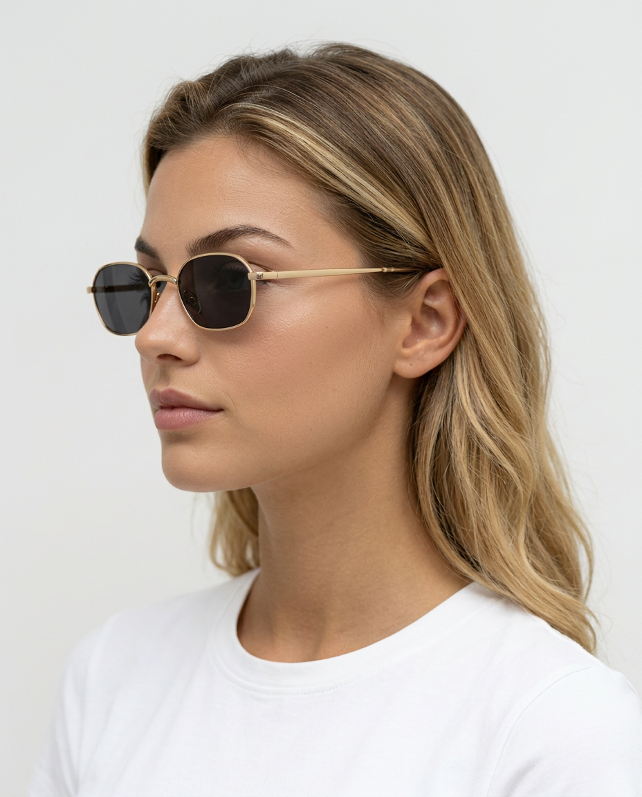 Alma | Slim Rectangular Frame Sunglasses