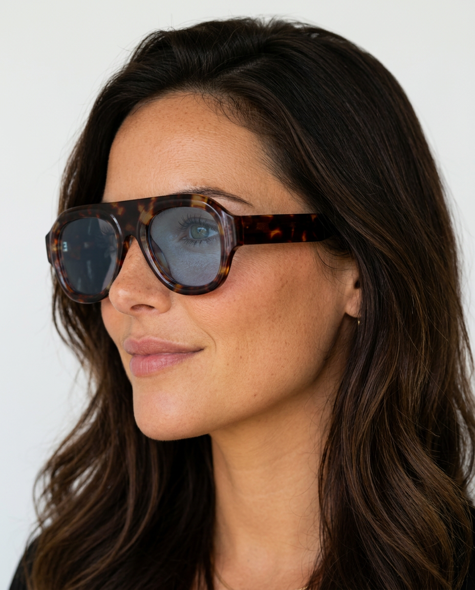 Patricia | Oversized Tortoise Frame Sunglasses