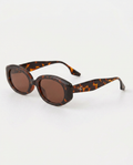 Gina | Oval Tort Sunglasses with Metal Hinges