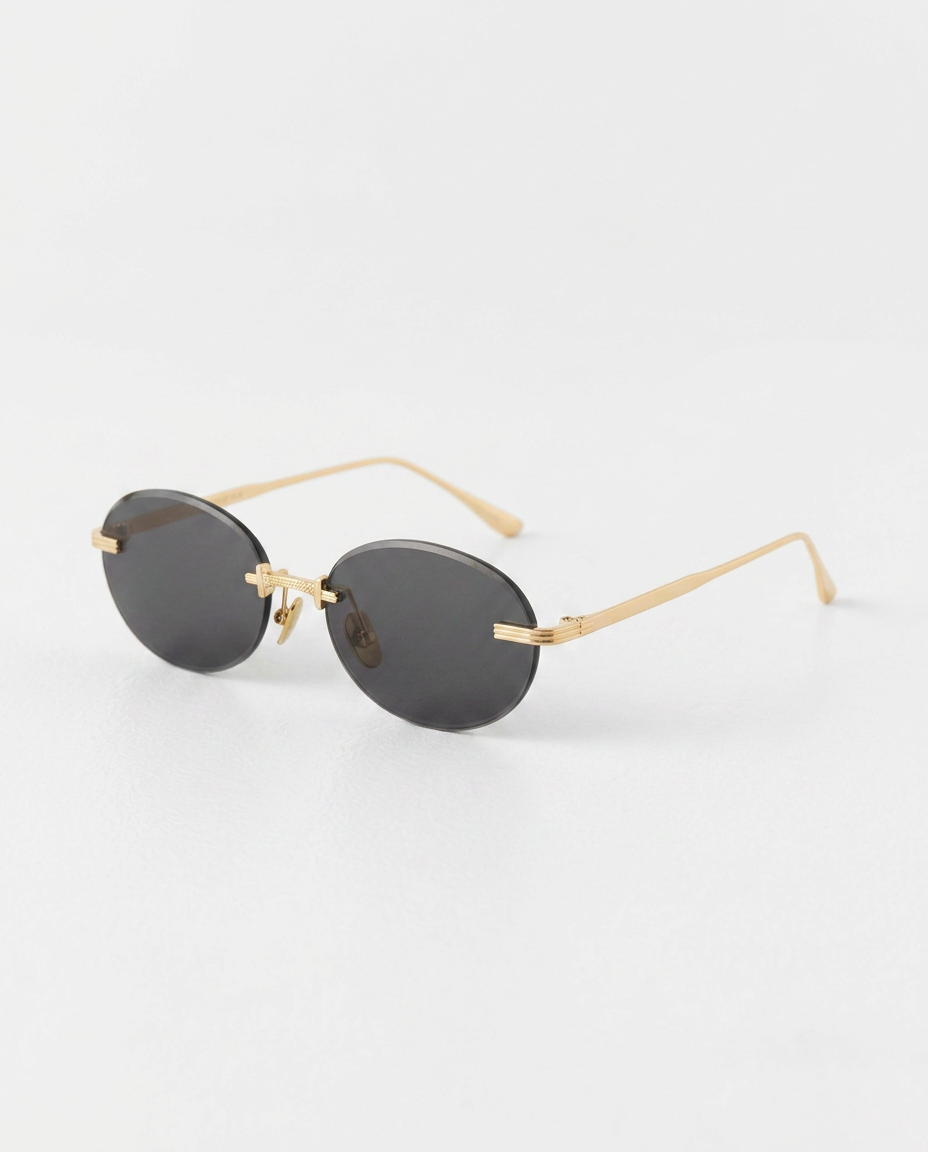 Jayne | Slim Oval Sunglasses with Tinted Lenses