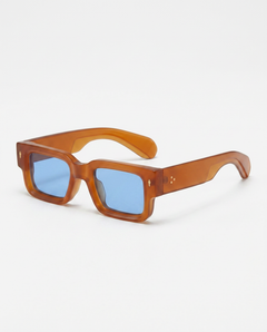 Clio | Square Sunglasses with Tinted Blue Lenses